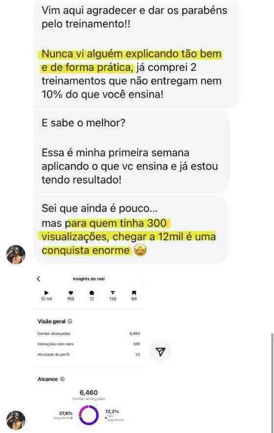 Nunca vi alguém explicando tão bem e de forma prática em treinamento de marketing digital.