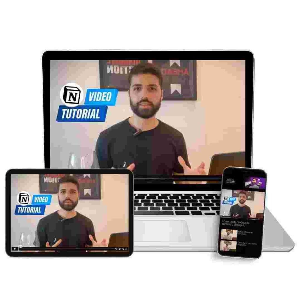 Aparelho com vídeo tutorial do Kevin Sartori sobre produção de conteúdo digital.